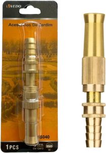 Bico de Mangueira de Latão Para Regar Plantas de Jardim, Lavar Carros e Fazer Faxina