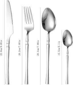 Jogo de Talheres Faqueiro Aço Inox 16 Peças Conjunto de Talheres
