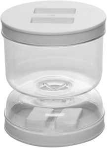 LYOR - Pote Hermético para Conservas com Separador de Líquido de Plástico 800ml - Organização de Alimentos - Porta Mantimentos com Tampa Hermético