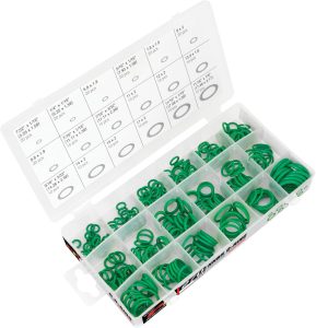 PERFORMANCE TOOL - Anéis de vedação W5201 HNBR - 270 peças - Verde - Conjunto organizador