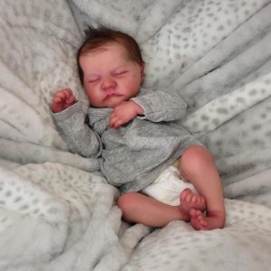 QXYIXZ Bebe Reborn Menino,Recém-Nascido Dormir Menino Boneca - 20" 49cm Pele lavável 3d Com Veias Visíveis Boneca Adormecida Cute Reborn Boneca Reborn Realista