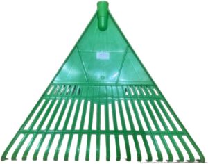 Rastelo Plástico para Jardim, Triangular, Verde, 22 Dentes