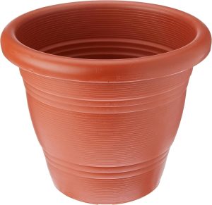 Sanremo - Vaso Redondo Plástico para Jardinagem de 17 cm, Linha Boulevard