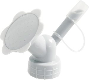 Aspersor de tampa de garrafa 2 em 1 bocal de aspersão de plástico para garrafas de flores regador cabeça de chuveiro ferramenta de jardim (cor cinza) tampa de garrafa aspersor