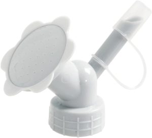 Aspersor de tampa de garrafa 2 em 1 bocal de aspersão de plástico para garrafas de flores regador cabeça de chuveiro ferramenta de jardim (cor cinza), bocal de plástico portátil