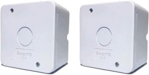2 Caixas de Proteção Sobrepor com Anel de Vedação CFTV Organizadora IP55 Stilus