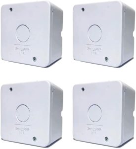 4 Caixas de Proteção Sobrepor com Anel de Vedação CFTV Organizadora IP55 Stilus