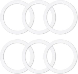 6 anéis de vedação de vedação para Bialetti Moka Express Dama 6 xícaras - anéis de vedação de silicone de grau alimentício sobressalentes para panelas de alumínio para cafeteira de fogão (melhor do