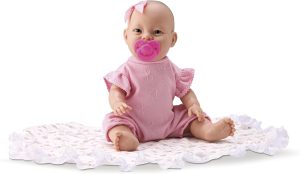 Bambola Boneca Lovely Reborn Recém Nascida 34cm Rosa