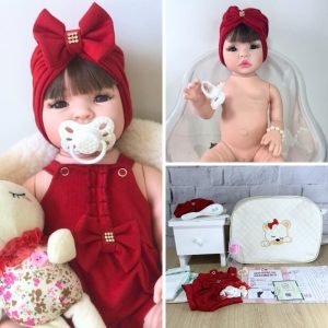 Bebê Reborn Princesa Boneca Com Itens Silicone + Bolsa Maternidade
