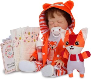 Bebe Reborn Realista Menino Olho Fechado Cabelo Fio a Fio