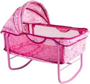 Berço Balanço Boneca Bebê Reborn Ninar Alive Milano 62 Cm