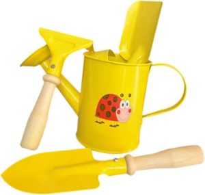 Bothyi Pequena lata de rega para crianças Mini Long Spou, com O Conjunto de Ferramentas