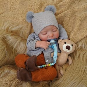 Brastoy Bebê Reborn Boneco Menino Veado Corpo de Silicone Realista Pintado Original 48cm