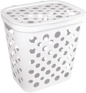 Cesto p/Roupas Usual 30L Ventilado Com Tampa Cores (Branco)