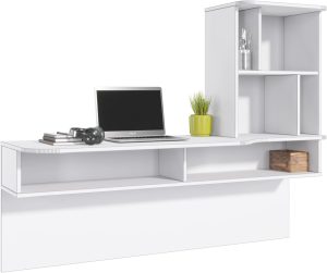 Colibri Escrivaninha Bancada de Estudo Lilac - Branco Fosco