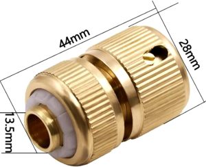 Conector e Engate Rápido de Latão para Mangueira de Jardim de 1/2" com Bico Conector de Torneira 3/4" com Adaptador de 1/2" (ENGATE RÁPIDO MANGUIRA1/2")