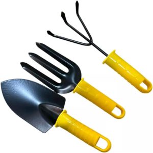Conjunto De Jardinagem Com 3 Ferramentas Portáteis À Prova De Ferrugem