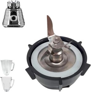 Conjunto Vedação 4 Pontas Flexíveis Compatível com Liquidificadores Oster - Lâminas de Aço Inoxidável e Base Compatível