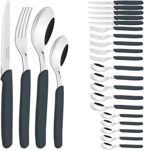 Faqueiro 24 Peças, Tramontina, Carmel 23499021, Natural Escuro