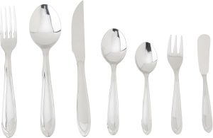 Faqueiro Tramontina Laguna em Aço Inox com Facas de Churrasco Acabamento em Brilho com Detalhes no Cabo 60 Peças