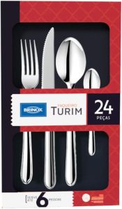 Faqueiro Turim 24 Pcs Compacto Brinox Aço Inox