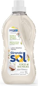 Girando Sol Lava Roupas Líquido Hipoalergênico 1L Cor: Branco