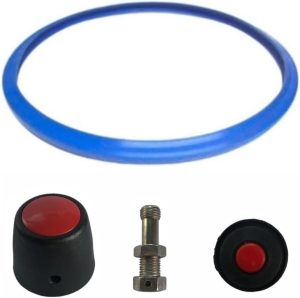 Kit 4 Peças Reparo Para Panela De Pressão Panelux 4,5 Litros Anel de Vedação Peso Selo e Pino Central para Panela de Pressão