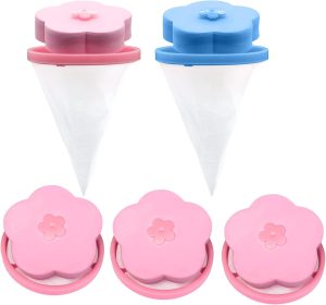 Kit 5 Filtro Coletor Pega Pelos Fiapo Papa Bolinha Lavadora Lavanderia