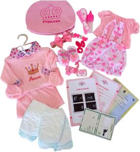 Kit Enxoval Princesa Mamãe Reborn - 25 Acessórios