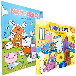 Kit Farm Friends + Sunny Days - Livro de Colorir
