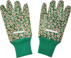 LUVA EM ALGODÃO PARA JARIDNAGEM FLORAL G VERDE