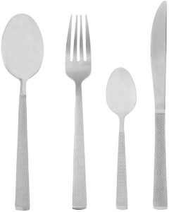 LYOR - Faqueiro 16 Peças de Aço Inox Santorini - Serve 4 Pessoas