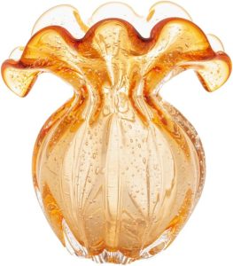 LYOR Vaso de Vidro Italy Âmbar 11cm x 9cm x 11,5cm - Decoração - Mesa Posta - Vasos e Vasilhas - Organização - Utilidades Domésticas