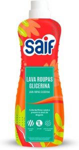 Lava Roupas Líquido Glicerina Saif 1L, Saif, Sabão Líquido Lava Roupa Glicerinado, Laranja, Cuida Das Fibras E Previne Os Sinais De Desgaste, Roupas Brancas E Coloridas, Facilitando Sua Vida, Maximiz