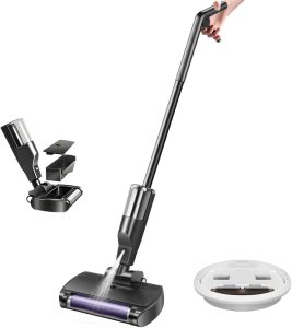 Limpador de Piso, Vassoura Eletrica Sem Fio, Limpadora de Piso Sem Fio, Esfregona Elétrica Autolimpante, Esfregão Multifuncional