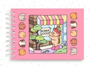 Livro Para Colorir Bobbie Capa Dura Para Compartilhar ou Emoldurar 50 Desenhos Encadernado ou Folhas Soltas Bob Gods Original (ROSA)