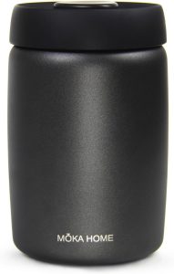 MOKA HOME recipiente de café a vácuo em aço inoxidável | recipiente para armazenamento de alimentos | recipientes de armazenamento herméticos | esprema o excesso de ar para preservar a fresc