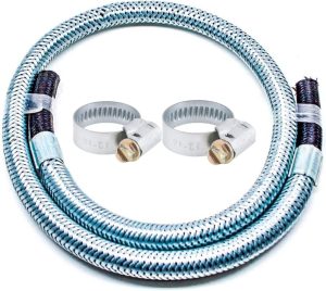 Mangueira Flexível Metálica Bm X Bm+Abraçadeiras Gás Glp Gn Tamanho: 4,00 Metro