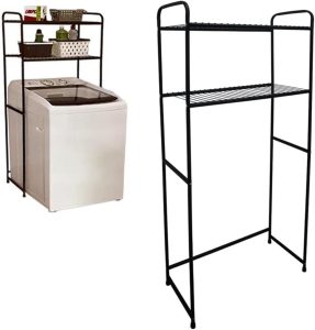 Maxeb, Rack Estante Lavanderia Maquina de Lavar Branco Organizaçao Prateleira Aço Cortelux