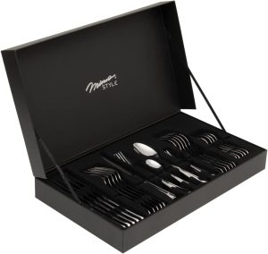 Mimo Style, Faqueiro Estojo em Aço Inox Talheres Utensílios 30 Peças - Prata