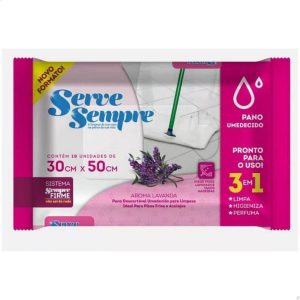 Pano Umedecido de Limpeza para Chão Rodo Mop Kit 2 Unidades