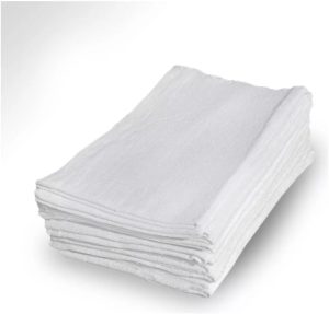 Pano de Chão, Kit 5 Panos de Chão, Saco Alvejado, 100% Algodão, Reutilizável e Ecológico, Tamanho Grande 45X70cm, Grosso e Encorpado Ideal Para Limpeza Pesada