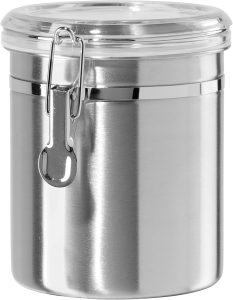 Pote Oggi, tampa com trava, aço inoxidável, capacidade para 1,5 L, 12,7 x 19 cm