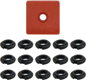 RURBRIN 15 conjuntos de anéis de retenção de chave de impacto de 3/20.3 cm com anel de vedação, compatível com chave elétrica e pneumática, incluindo ferramenta de instalação de bigorna de anel de