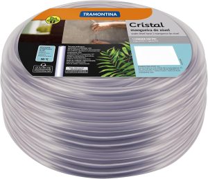 TRAMONTINA MANGUEIRA EM PVC CRISTAL PARA JARDIM, ESPESSURA DE 1,5MM E 100 METROS DE COMPRIMENTO