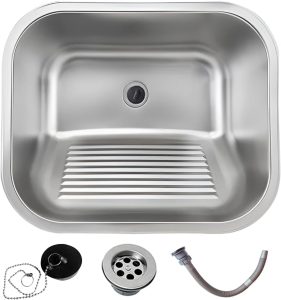 Tanque em Inox para Lavanderia 45x45 Antirruído Completo Brinovar