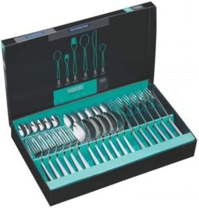 Tramontina 66962134 Faqueiro Aço Inox com Faca para Churrasco com 36 Peças, Prata