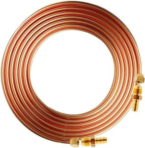 Tubo De Cobre 3/8 P/Gas P/cozinha 4 Mts Com Bico Mangueira