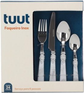 Tuut, Linha Taite, Faqueiro Completo com 24 peças, Inox